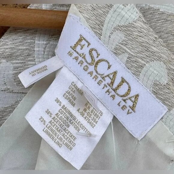 ESCADA KLEID JACQUARD SLEEVELESS SHIFT DRESS 42/14 - Picture 7 of 11